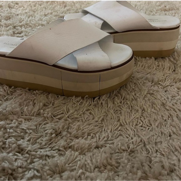 Paloma Barcelo Leather Platform Slides - Picture 2 of 3